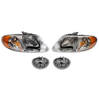 TRQ® - Driver and Passenger Side Replacement Headlight