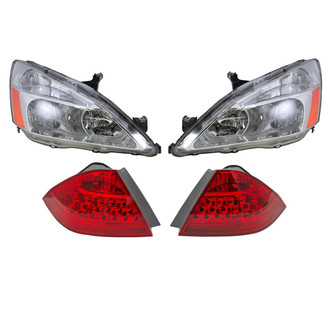 TRQ® LKA55964 - Driver and Passenger Side Replacement Headlights