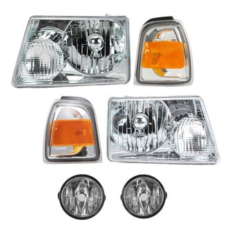 TRQ® - Driver and Passenger Side Replacement Headlight