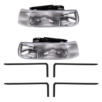 TRQ® - Driver and Passenger Side Replacement Headlights