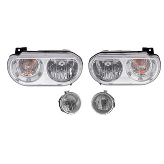 TRQ® - Driver and Passenger Side Replacement Headlight