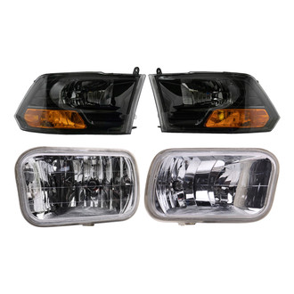 TRQ® - Driver and Passenger Side Replacement Headlights