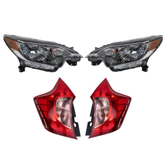 TRQ® LKA82905 - Driver and Passenger Side Replacement Headlights