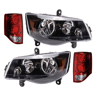 TRQ® - Driver and Passenger Side Replacement Headlight