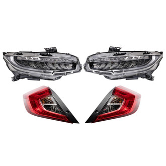 TRQ® - Driver and Passenger Side Replacement Headlights