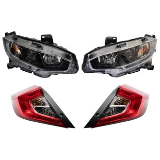 TRQ® - Driver and Passenger Side Replacement Headlights