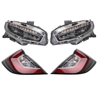 TRQ® - Driver and Passenger Side Replacement Headlights