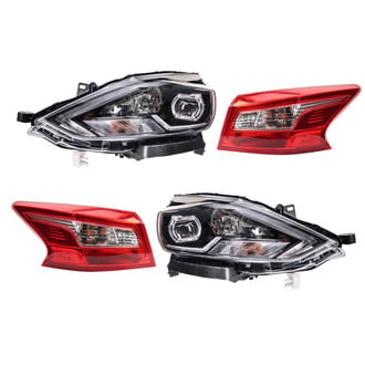 TRQ® - Driver and Passenger Side Replacement Headlight