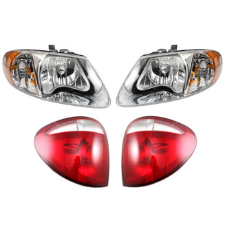 TRQ® LKA82972 - Driver and Passenger Side Replacement Headlights
