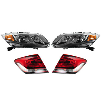TRQ® - Driver and Passenger Side Replacement Headlights