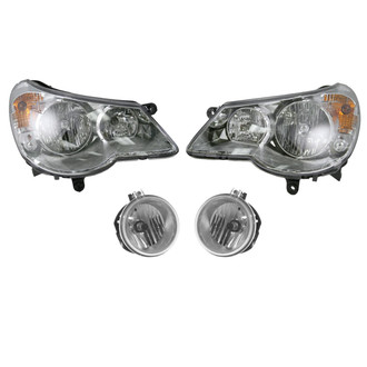 TRQ® - Driver and Passenger Side Replacement Headlights