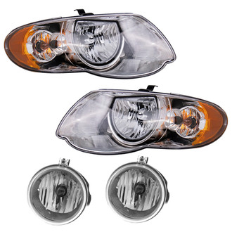 TRQ® - Driver and Passenger Side Replacement Headlights