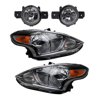 TRQ® LKA83503 - Driver and Passenger Side Replacement Headlights