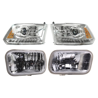 TRQ® - Driver and Passenger Side Replacement Headlights