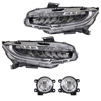 TRQ® - Driver and Passenger Side Replacement Headlights