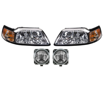 TRQ® - Driver and Passenger Side Replacement Headlights