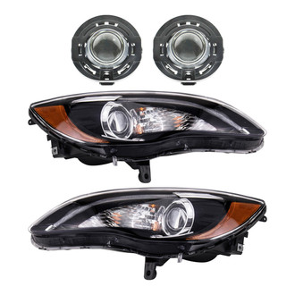 TRQ® - Driver and Passenger Side Replacement Headlights