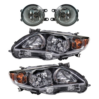 TRQ® - Driver and Passenger Side Replacement Headlight