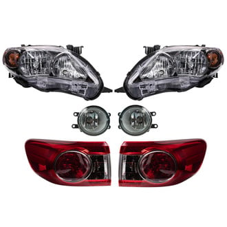 TRQ® - Driver and Passenger Side Replacement Headlight