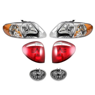 TRQ® LKA83832 - Driver and Passenger Side Replacement Headlights