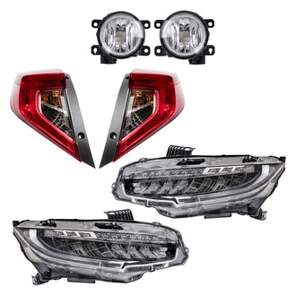 TRQ® - Driver and Passenger Side Replacement Headlights
