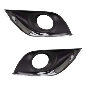 TRQ® - Front Driver and Passenger Side Fog Light Bezel
