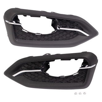 TRQ® - Front Driver and Passenger Side Fog Light Bezels