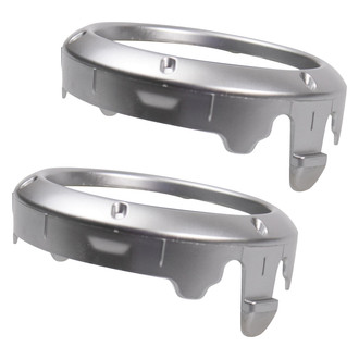 TRQ® - Front Driver and Passenger Side Fog Light Bezel