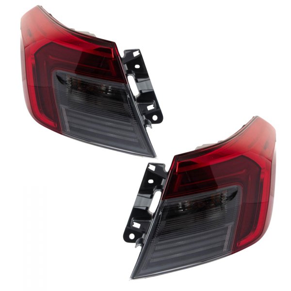 TRQ® - Outer Factory Style Fiber Optic LED Tail Lights