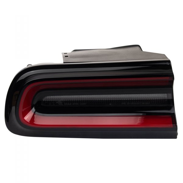 TRQ® - Driver Side Outer Factory Style Fiber Optic LED Tail Light, Dodge Challenger