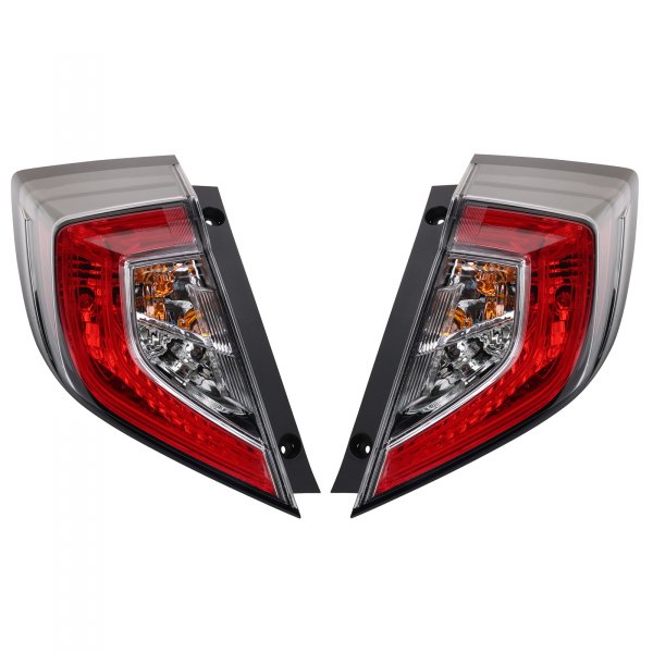 TRQ® - Driver Side Outer Factory Style Fiber Optic LED Tail Lights