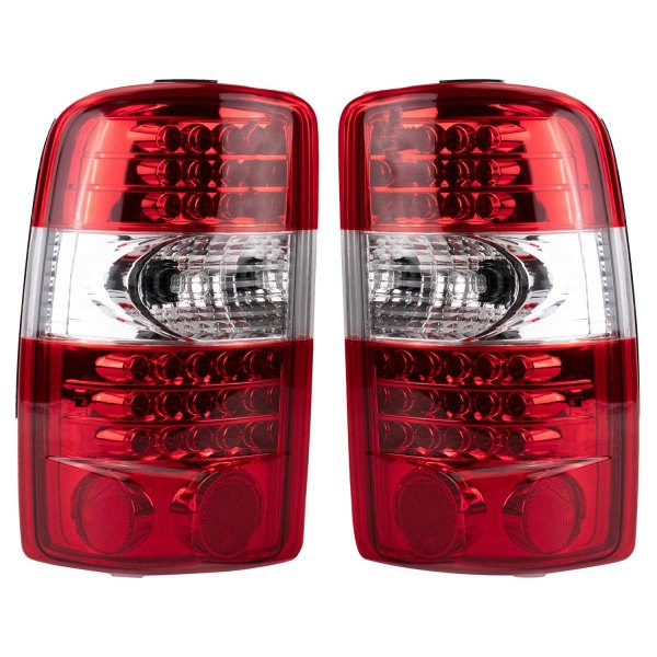 TRQ® - Driver and Passenger Side Red LED Tail Lights
