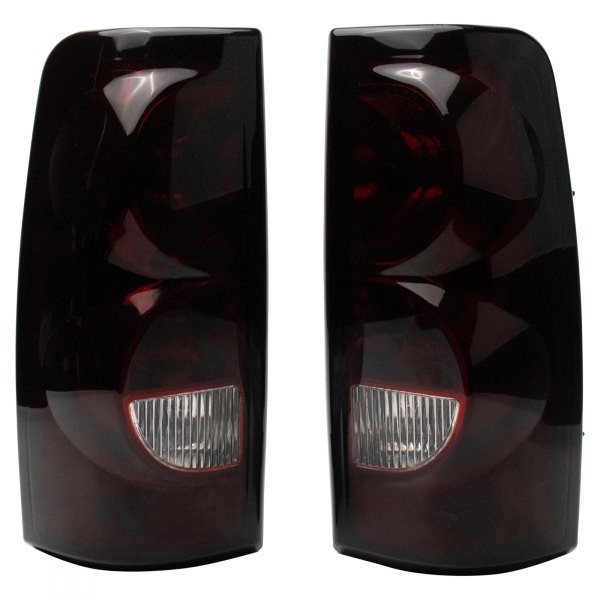 TRQ® - Driver and Passenger Side Black/Red Euro Tail Lights