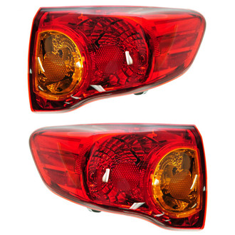 TRQ® - Driver and Passenger Side Outer Replacement Tail Lights