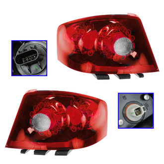 TRQ® - Black LED Tail Lights