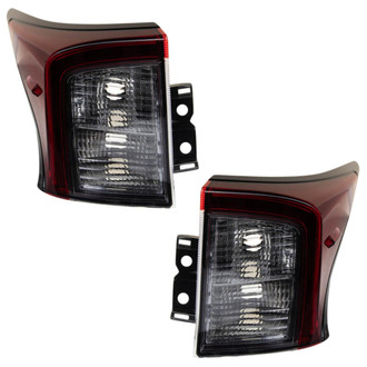 TRQ® - Driver and Passenger Side Upper Replacement Tail Lights