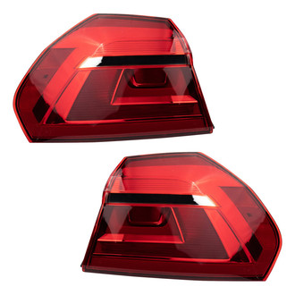 TRQ® - Driver and Passenger Side Outer Replacement Tail Lights