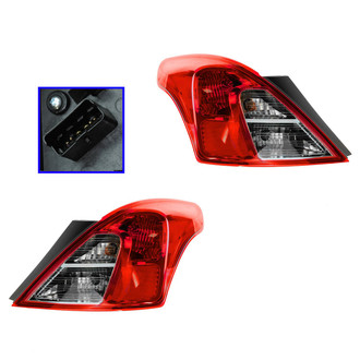 TRQ® - Driver and Passenger Side Outer Replacement Tail Lights