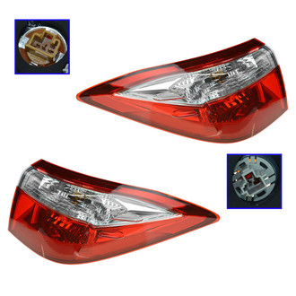 TRQ® - Driver and Passenger Side Outer Replacement Tail Lights