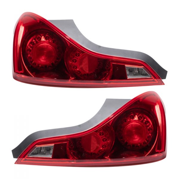 TRQ® - Driver and Passenger Side Outer Factory Style LED Tail Lights