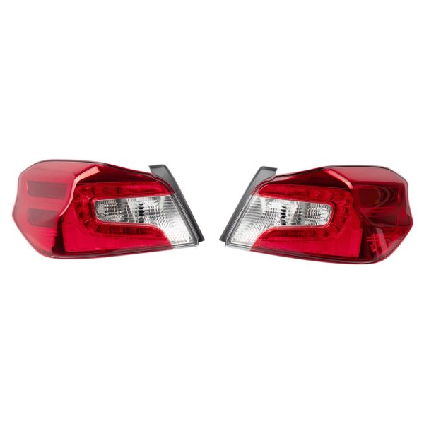 TRQ® - Driver and Passenger Side Factory Style LED Tail Lights, Subaru WRX