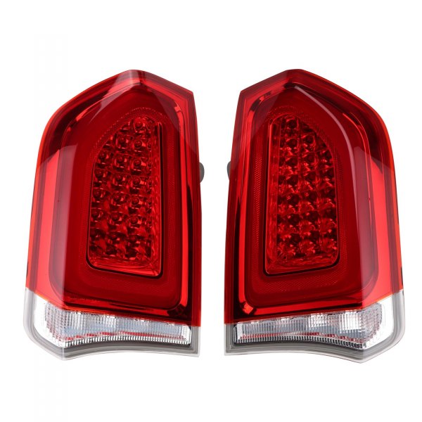 TRQ® - Outer Factory Style Fiber Optic LED Tail Lights, Chrysler 300