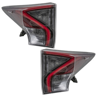 TRQ® - Driver and Passenger Side Upper Replacement Tail Lights