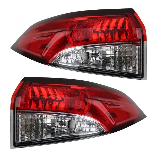 TRQ® - Driver and Passenger Side Outer Factory Style Tail Lights, Toyota Corolla