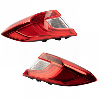 TRQ® - Driver and Passenger Side Outer Replacement Tail Lights