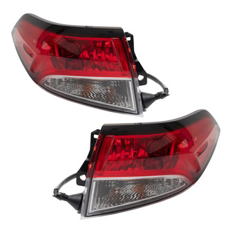 TRQ® - Driver and Passenger Side Outer Replacement Tail Lights