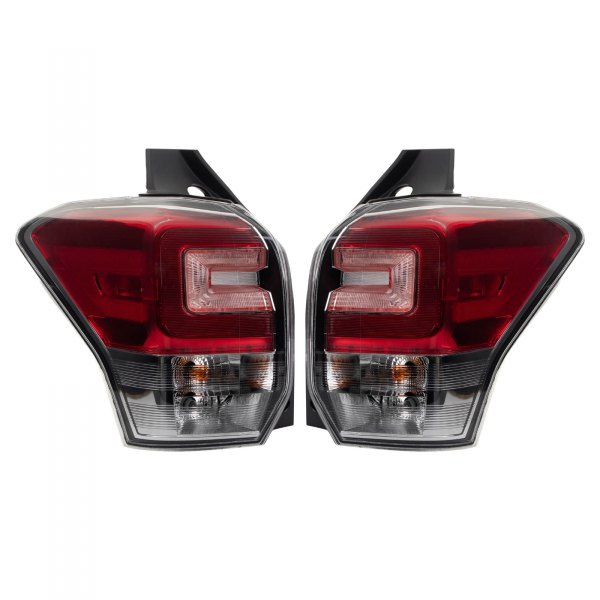 TRQ® - Driver and Passenger Side Factory Style Tail Lights, Subaru Forester