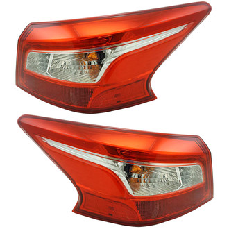 TRQ® - Driver and Passenger Side Outer Replacement Tail Lights