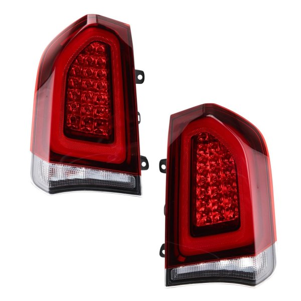 TRQ® - Factory Style Fiber Optic LED Tail Lights, Chrysler 300