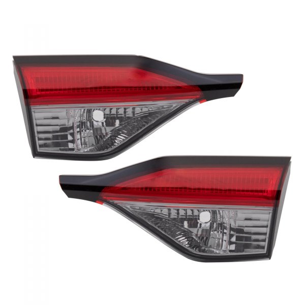 TRQ® - Inner Factory Style Fiber Optic LED Tail Lights, Toyota Corolla